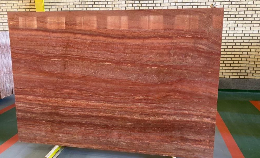 Red Azarshahr Travertine – Iconic Red Stone from Iran | Lazulite Marble