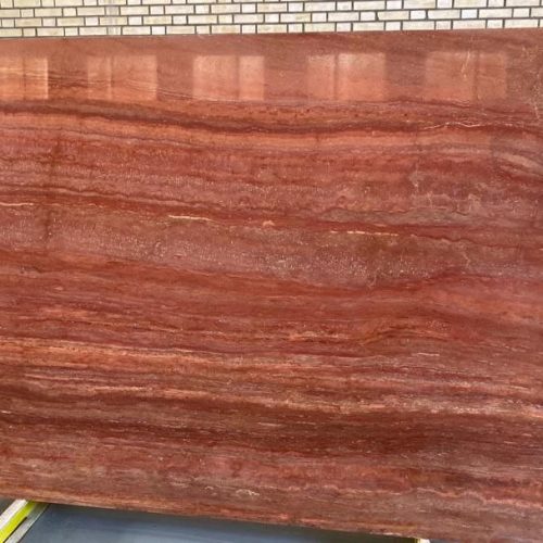 Red Azarshahr Travertine – Iconic Red Stone from Iran | Lazulite Marble