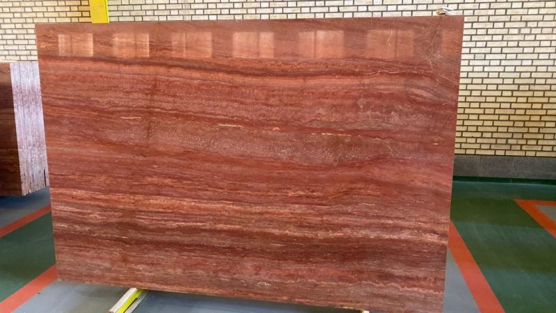 Red Azarshahr Travertine – Iconic Red Stone from Iran | Lazulite Marble