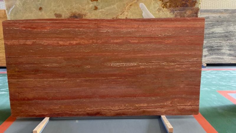 Red Azarshahr Travertine – Iconic Red Stone from Iran | Lazulite Marble