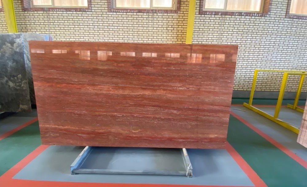 Red Azarshahr Travertine – Iconic Red Stone from Iran | Lazulite Marble