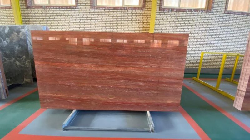 Red Azarshahr Travertine – Iconic Red Stone from Iran | Lazulite Marble