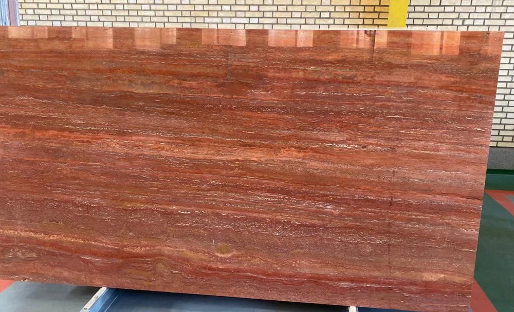 Red Azarshahr Travertine – Iconic Red Stone from Iran | Lazulite Marble