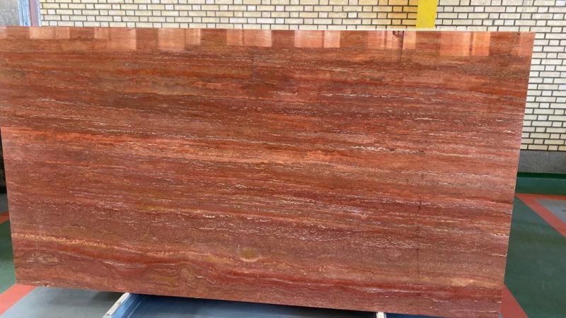 Red Azarshahr Travertine – Iconic Red Stone from Iran | Lazulite Marble