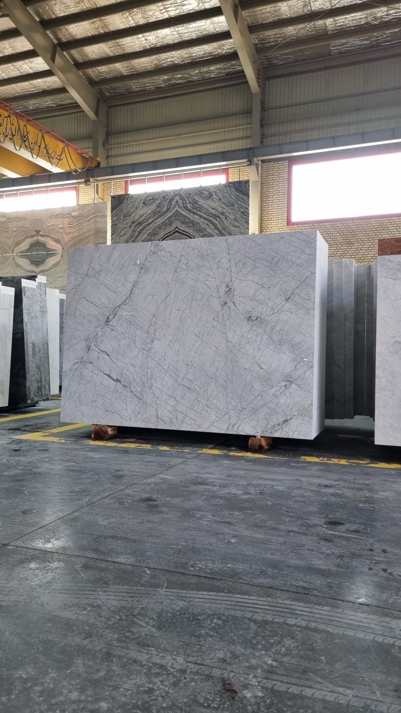Bianco Crystal Marble – Bright White Marble with Elegant Crystals