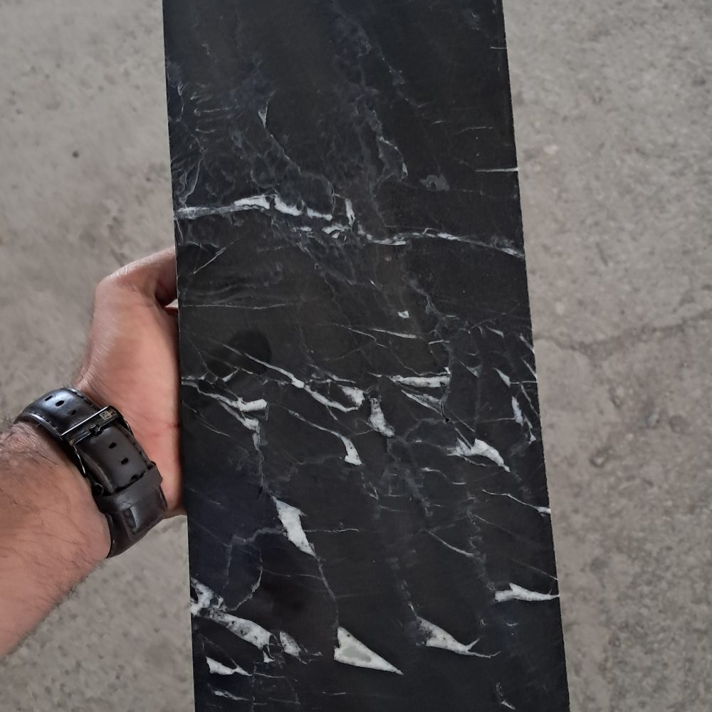 رخام مارکینه – رخام أسود فاخر مع عروق بيضاء | لازولیت ماربل