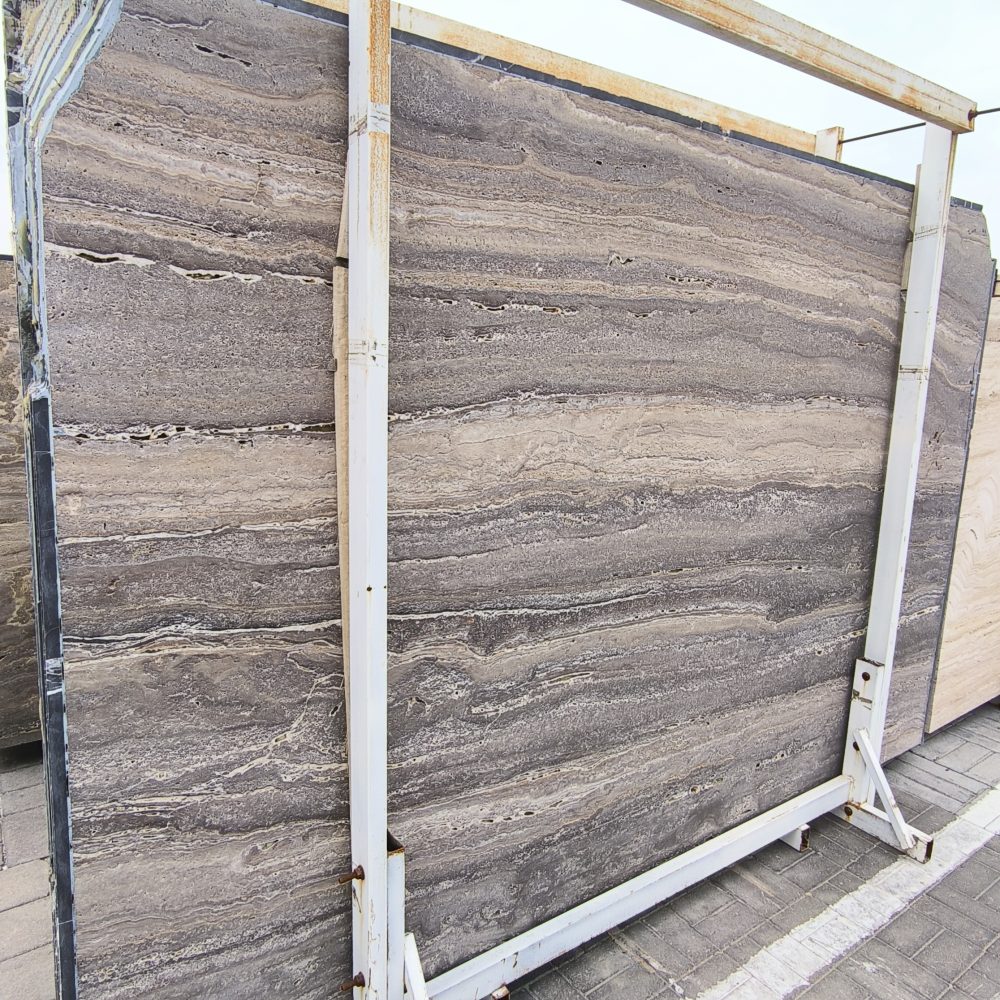 Travertine Silver Kashan – Striking Silver Grey with Warm Earthy Veining | Lazulite Marble