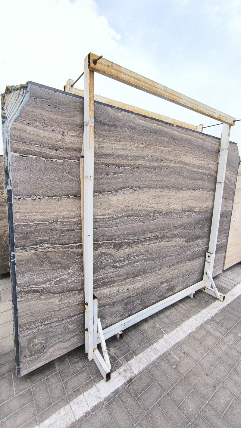 Travertine Silver Kashan – Striking Silver Grey with Warm Earthy Veining | Lazulite Marble