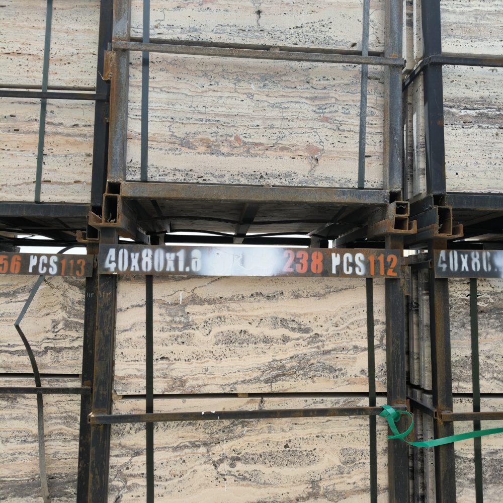 Travertine Silver Ramsha – Elegant Silver-Grey Stone with Flowing Waves | Lazulite Marble