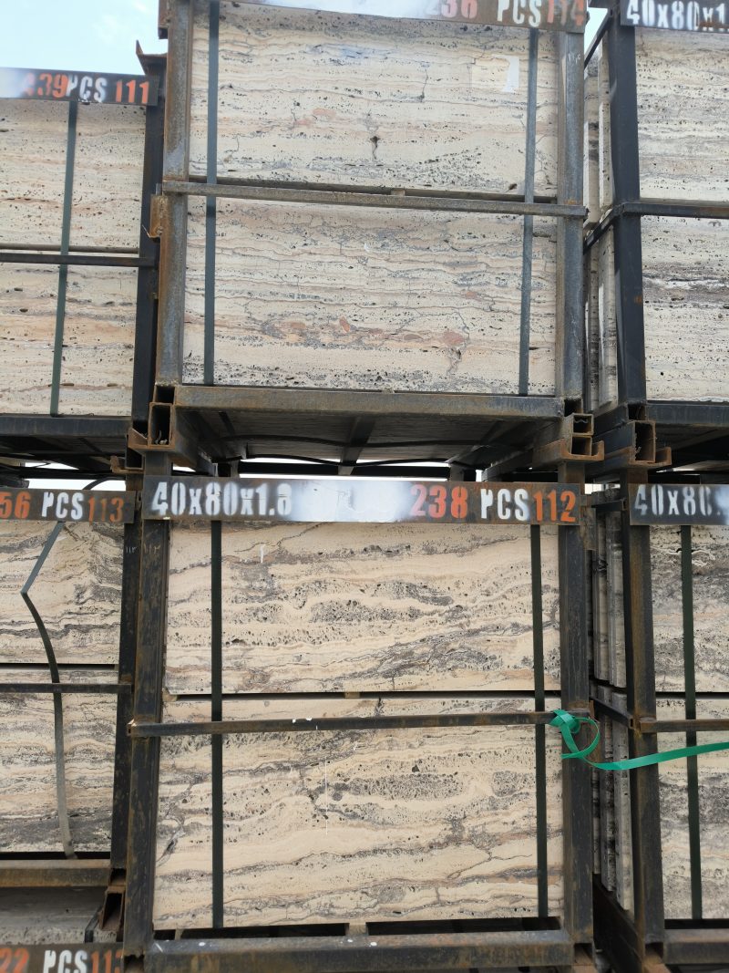 Travertine Silver Ramsha – Elegant Silver-Grey Stone with Flowing Waves | Lazulite Marble