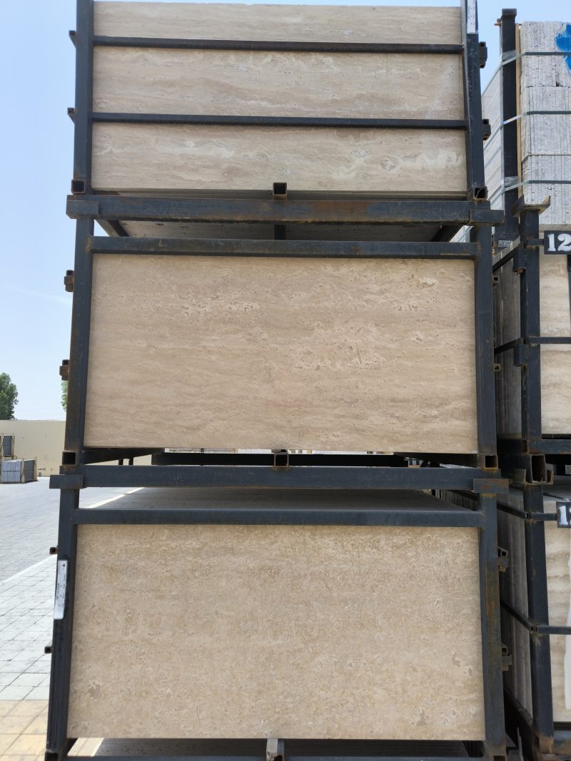 Travertine Beige Diamond – Luminous roasted Beige and Pristine Cream Stone | Lazulite Marble