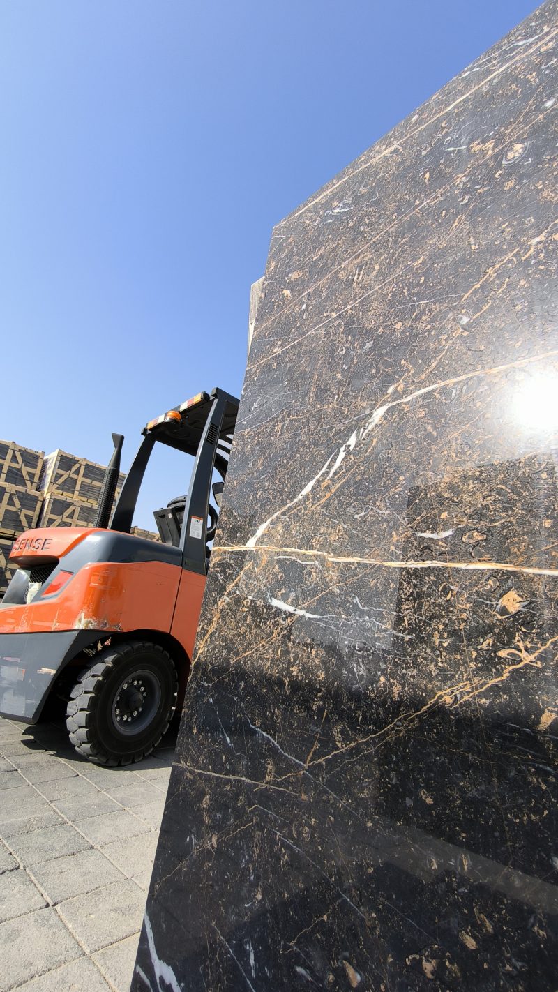 Golden Black Marble – Deep Black Background with Striking Gold and White Accents | Lazulite