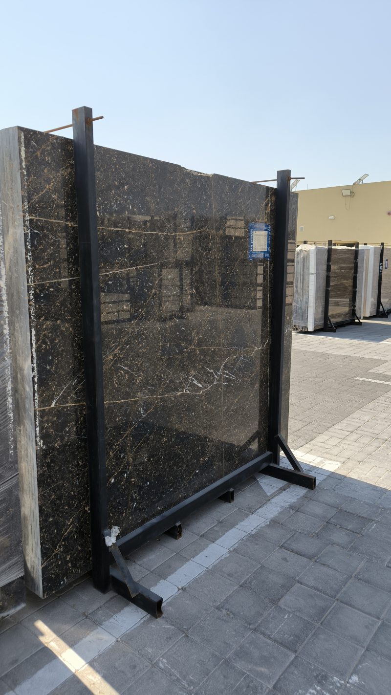 Golden Black Marble – Deep Black Background with Striking Gold and White Accents | Lazulite